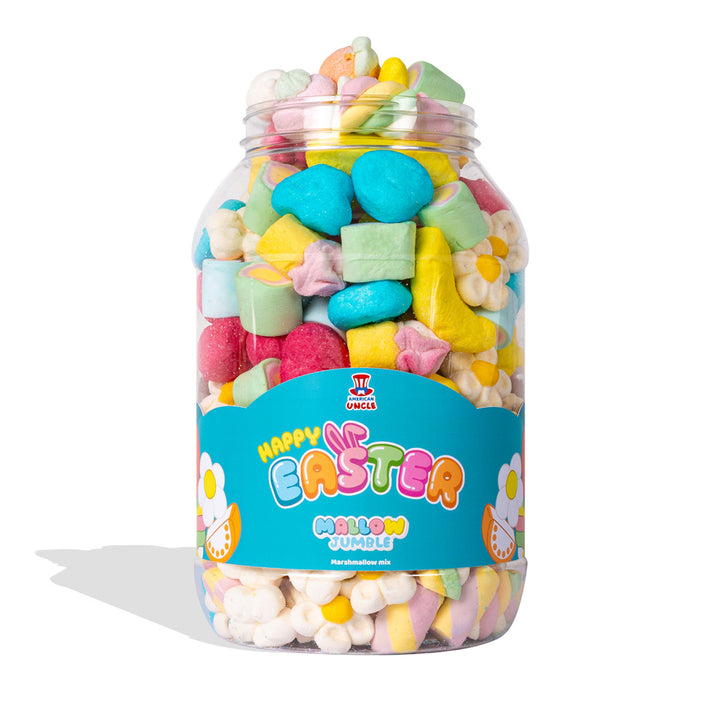 Mallow Jumble "Vrolijk Pasen", pot van marshmallow om samen te stellen met je favoriete smaken
