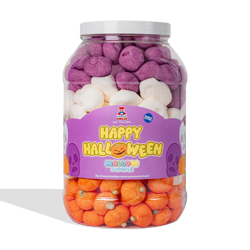Mallow Jumble "Happy Halloween", pot met marshmallows om samen te stellen met je favoriete smaken