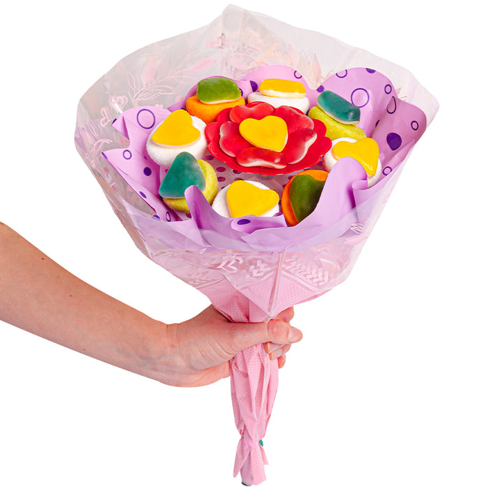Wunnie Gummy Bouquet, boeket van gummy snoepjes en marshmallow gemengd 162g