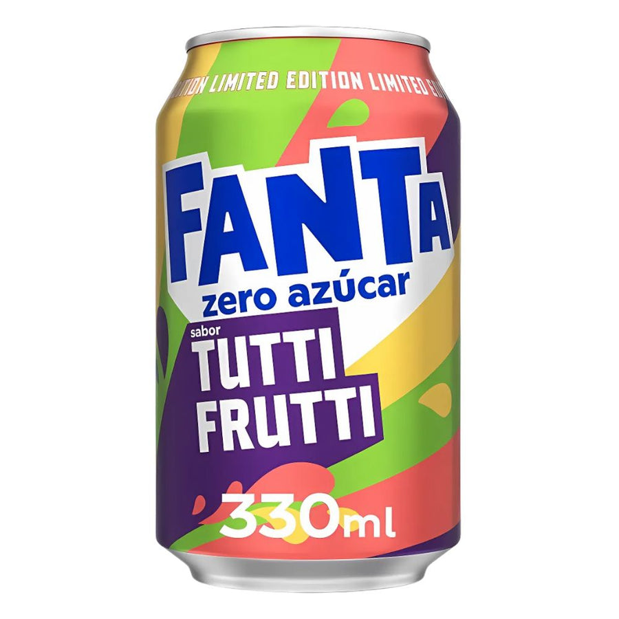 Confezione da 330ml, bevanda analcolica al gusto tutti frutti Fanta.