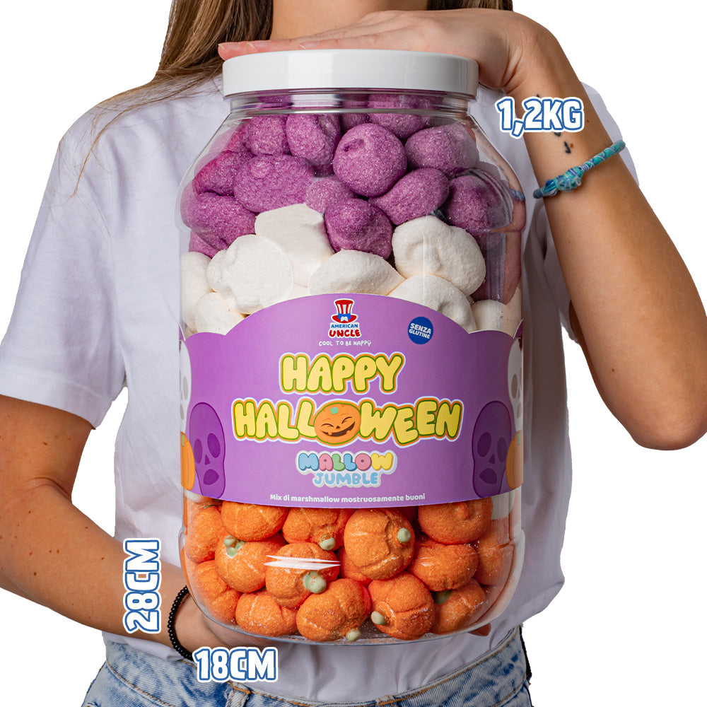 Mallow Jumble "Happy Halloween", pot met marshmallows om samen te stellen met je favoriete smaken