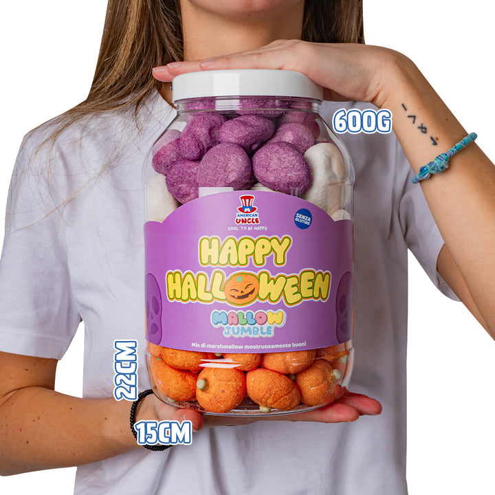 Mallow Jumble "Happy Halloween", pot met marshmallows om samen te stellen met je favoriete smaken