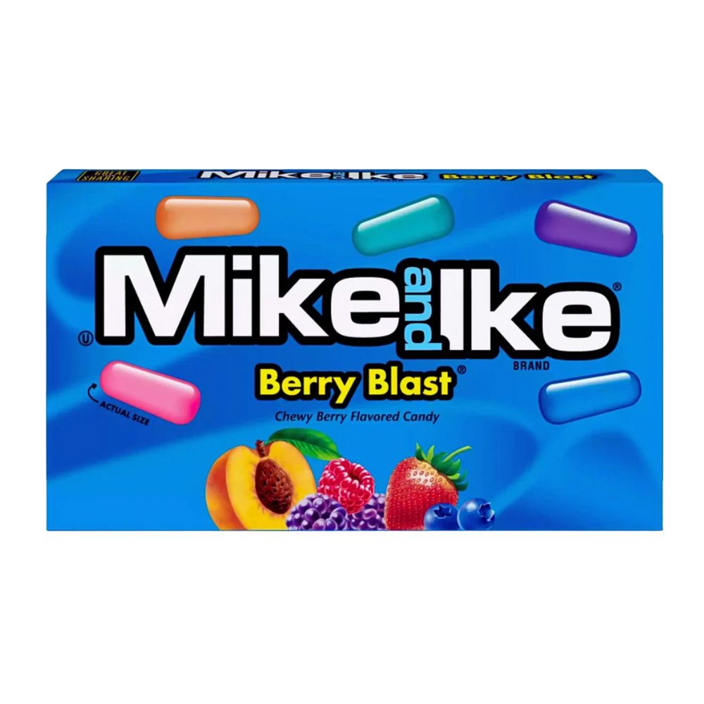 Mike and Ike Berry Blast, caramelle al gusto di frutti di bosco da 120g.
