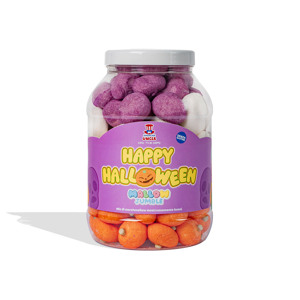 Mallow Jumble "Happy Halloween", pot met marshmallows om samen te stellen met je favoriete smaken