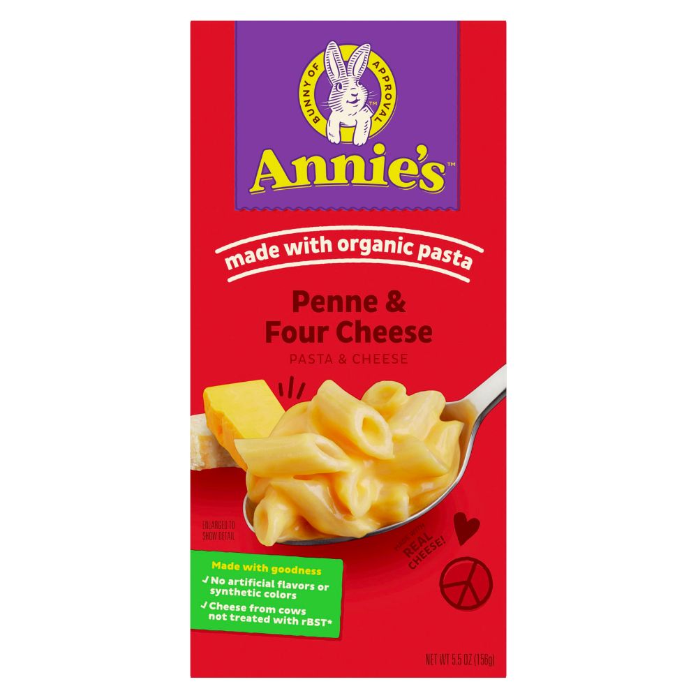 Annie's Penne & Four Cheese, pasta met kaas van 155g
