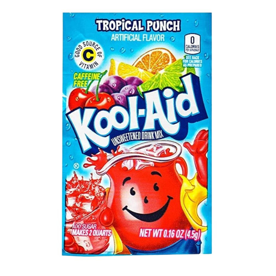 Confezione da 4g di preparato per bevande alla frutta Kool Aid Tropical Punch