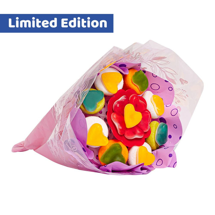 Wunnie Gummy Bouquet, boeket van gummy snoepjes en marshmallow gemengd 162g