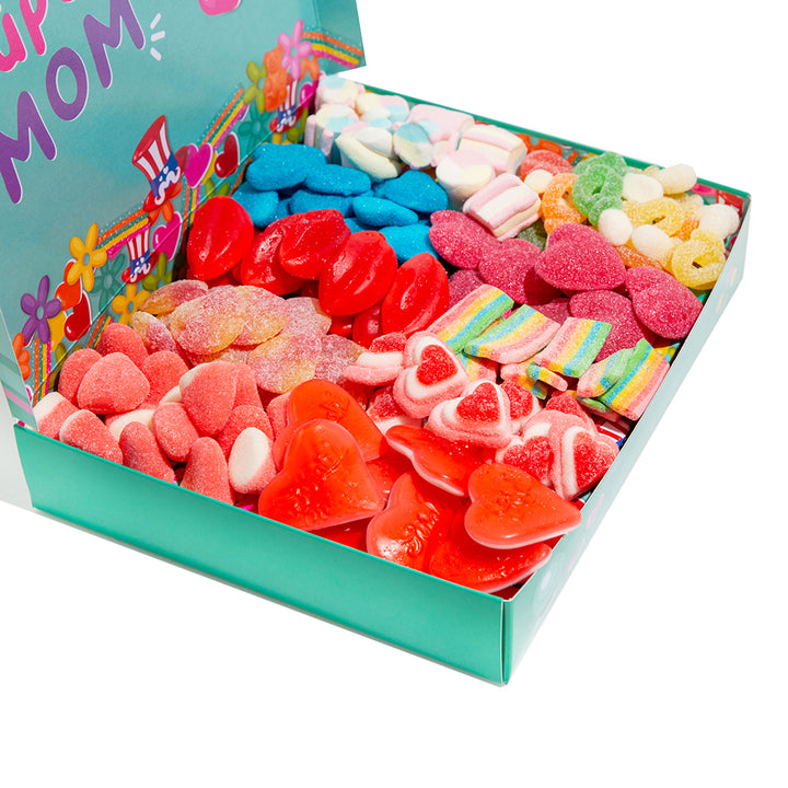 Candy Box - Super Mom Editie van 1kg als verrassing + Snack Box - Super Mom Editie