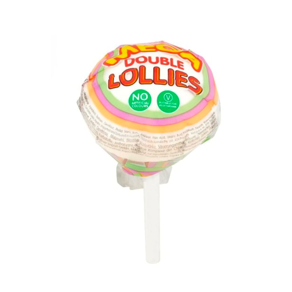 Confezione da 32g di lecca lecca Swizzels Mega Double Lollies