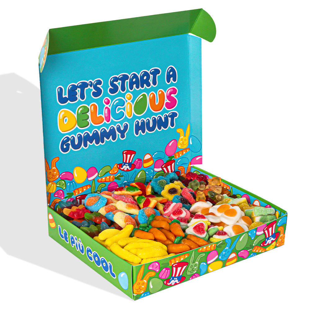 3 Wunnie box “Vrolijk Pasen”, 3 Candy box om samen te stellen met je favoriete gommetjes 