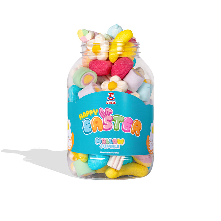 Mallow Jumble "Vrolijk Pasen", pot van marshmallow om samen te stellen met je favoriete smaken 