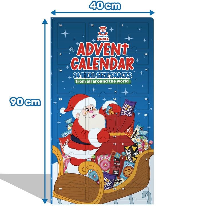 [GLUTENVRIJ] XXL Adventskalender, doos met 24 verrassingssnacks zonder gluten, zoet en hartig op ware grootte 