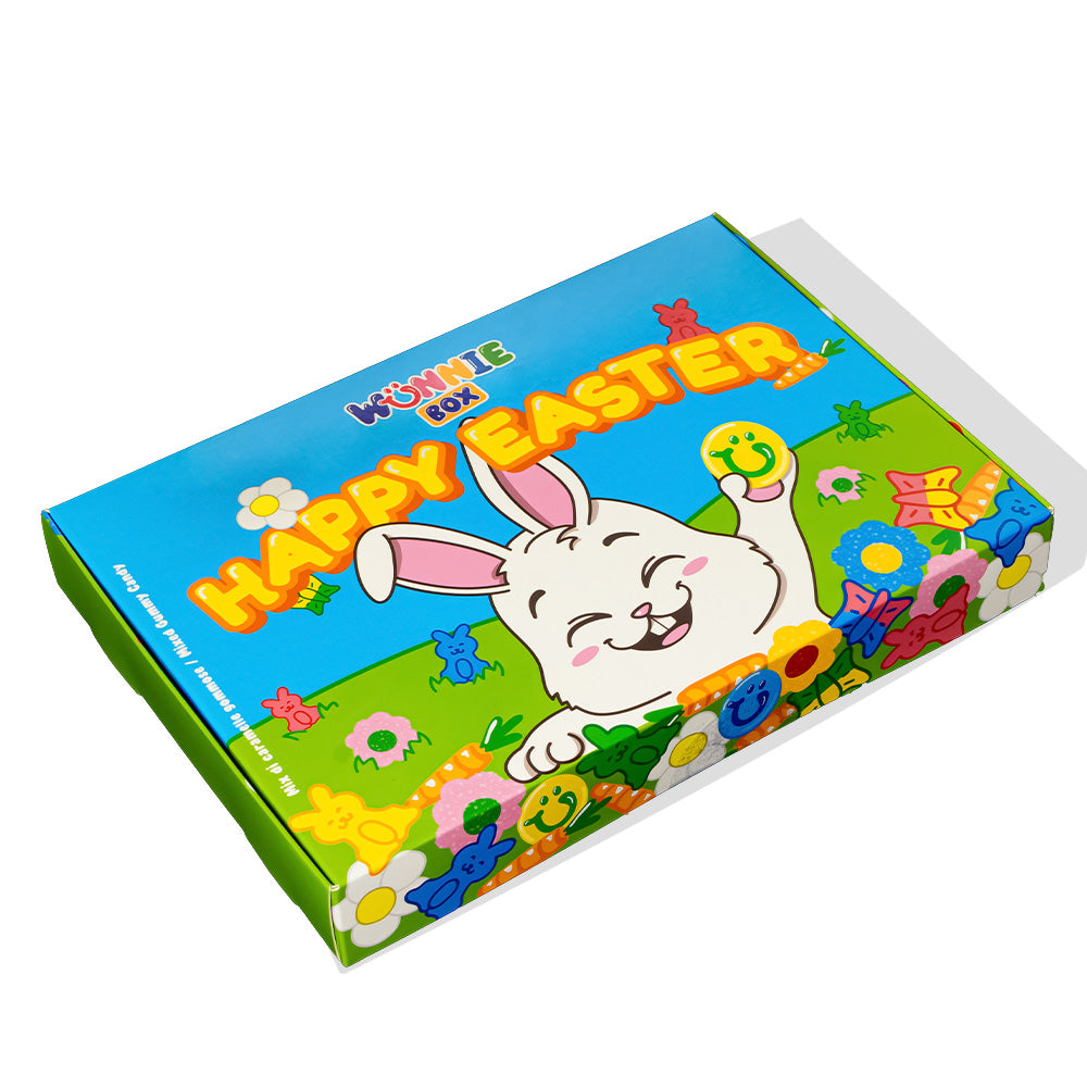 Wunnie box “Vrolijk Pasen”, de Candy box om samen te stellen met je favoriete gommetjes - 1 kg 