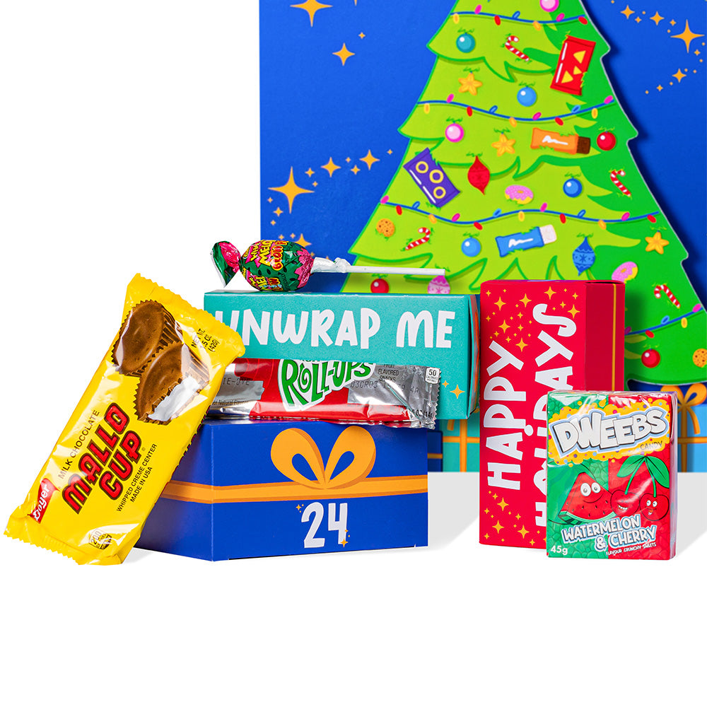 [GLUTEN FREE] Speciale Adventskalender 2024, doos met +24 zoete en hartige verrassingssnacks zonder gluten 