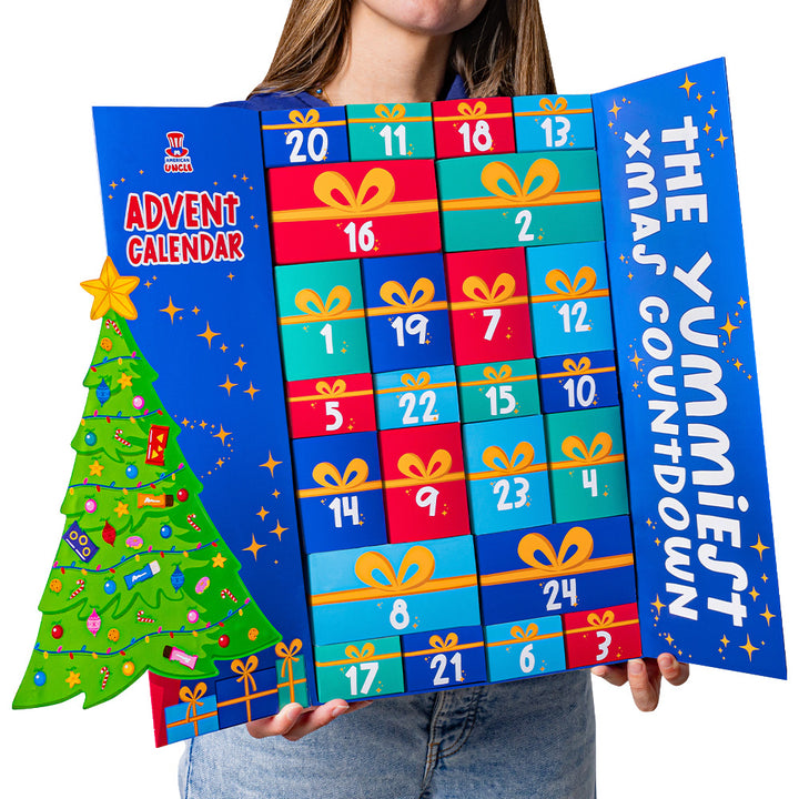 [GLUTEN FREE] Speciale Adventskalender 2024, doos met +24 zoete en hartige verrassingssnacks zonder gluten 