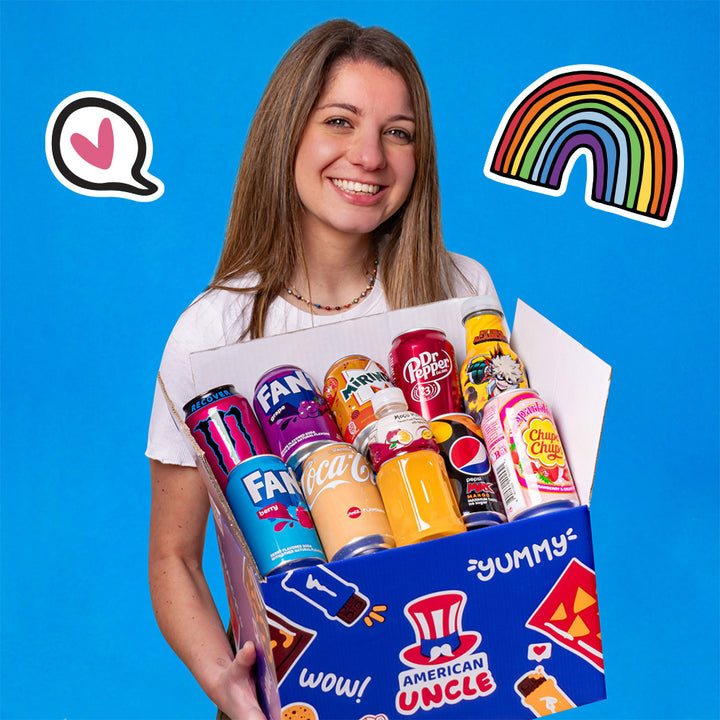 Snack box dranken van ten minste 10 internationale frisdranken 