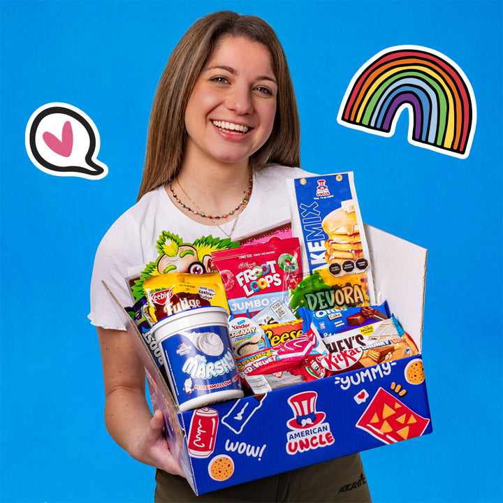 Snack box zoet uit ten minste 20 internationale producten 