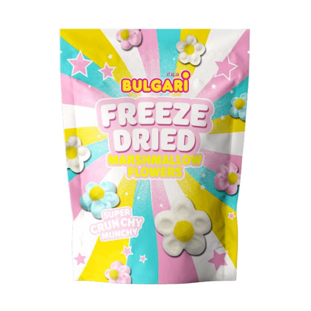 Bulgari Freeze Dried Marshmallow Bloemen, marshmallow gevriesdroogd in de vorm van een madeliefje van 42g 