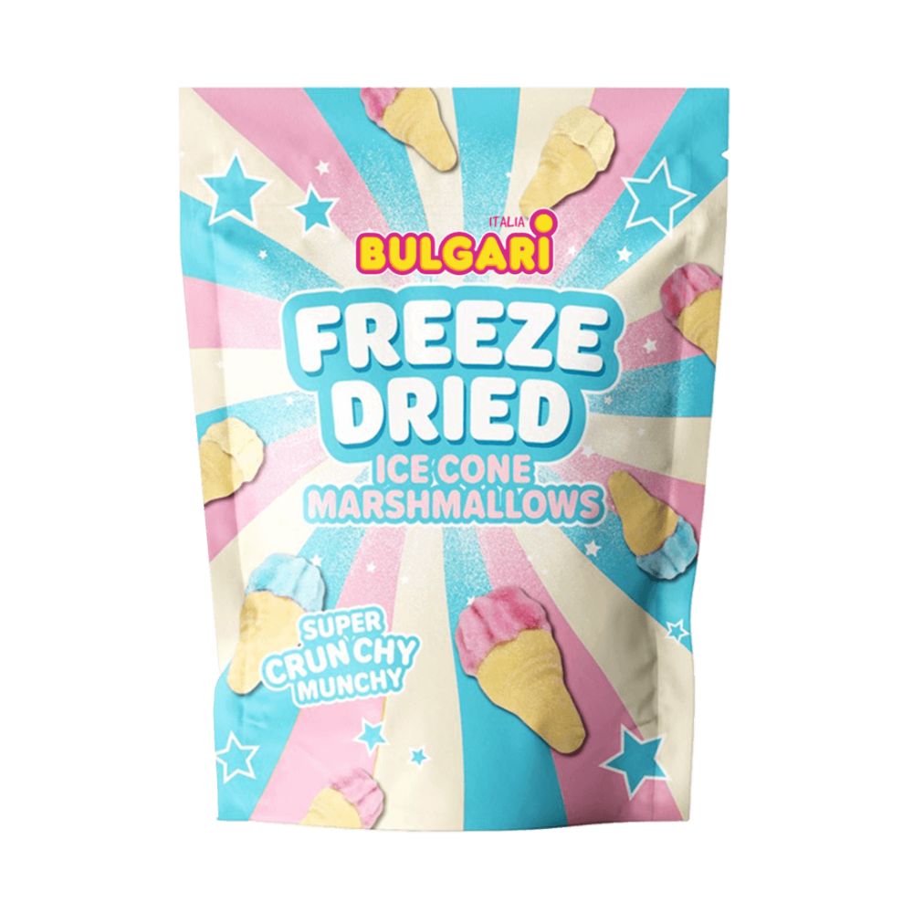 Bulgari Freeze Dried Ice Cone Marshmallow, marshmallow gevriesdroogd ijsje in kegelvorm van 40g 
