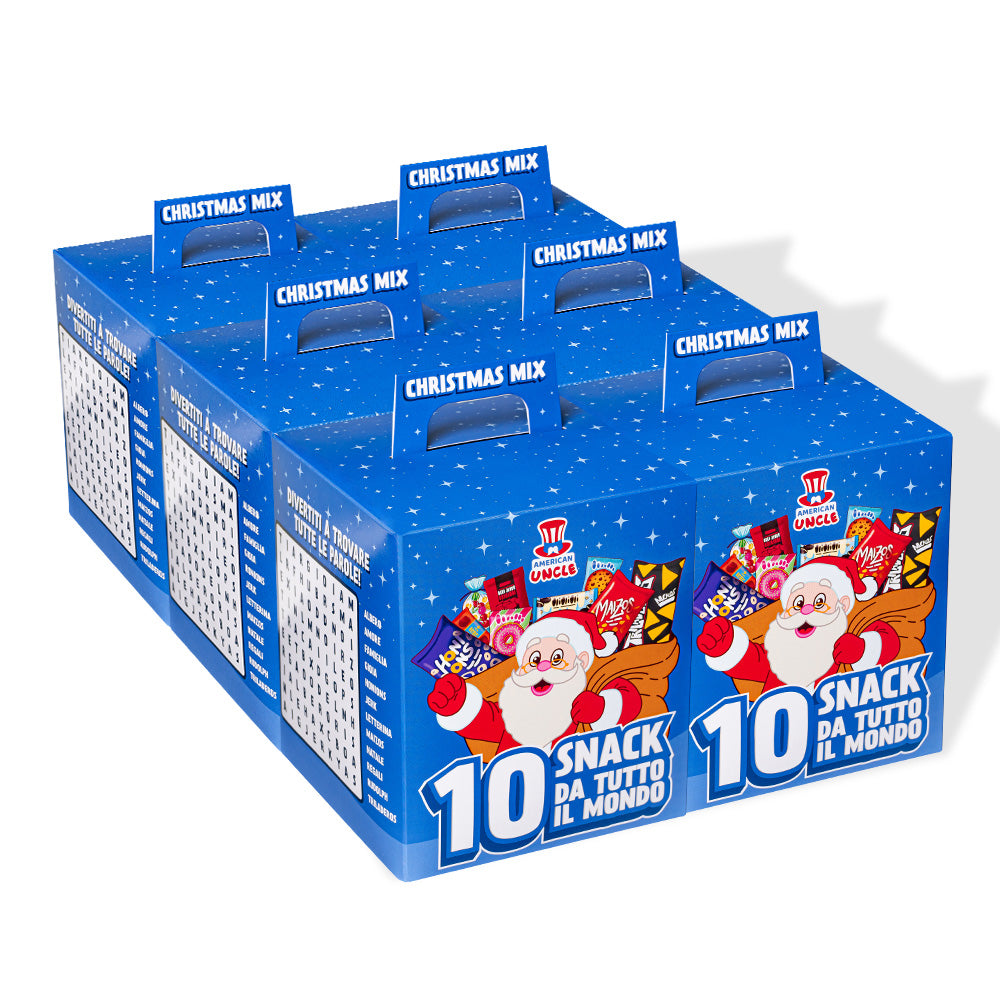6x Kerstmis Mix, verpakking van 10 snack internationale zoete en hartige verrassingen 