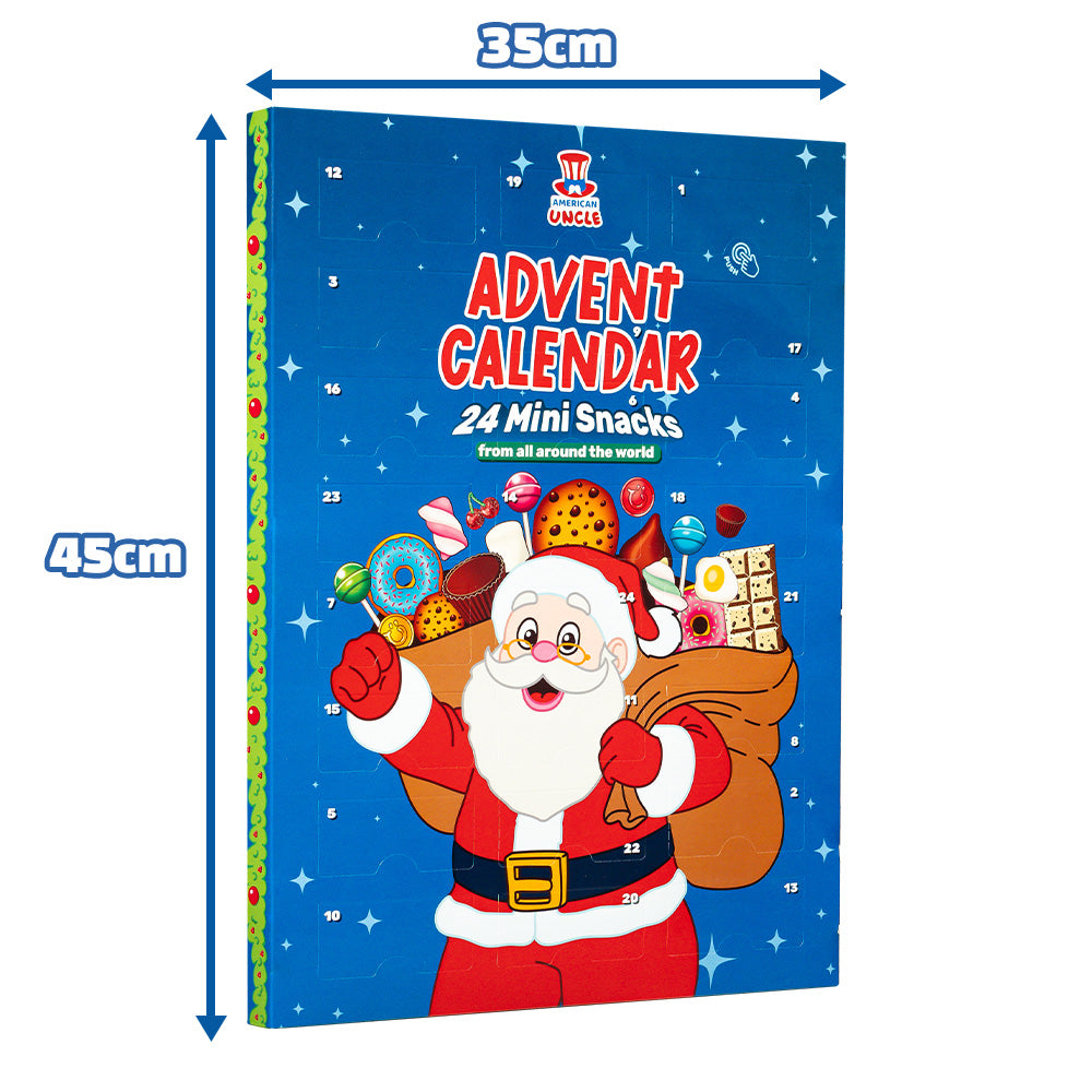 2x Adventskalender Miniaturen, doos met 24 verrassende mini zoete snacks 