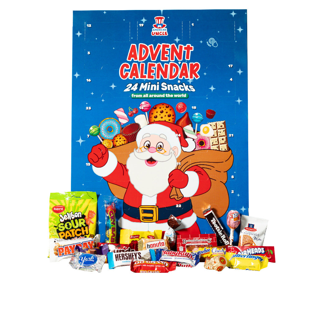 2x Adventskalender Miniaturen, doos met 24 verrassende mini zoete snacks 
