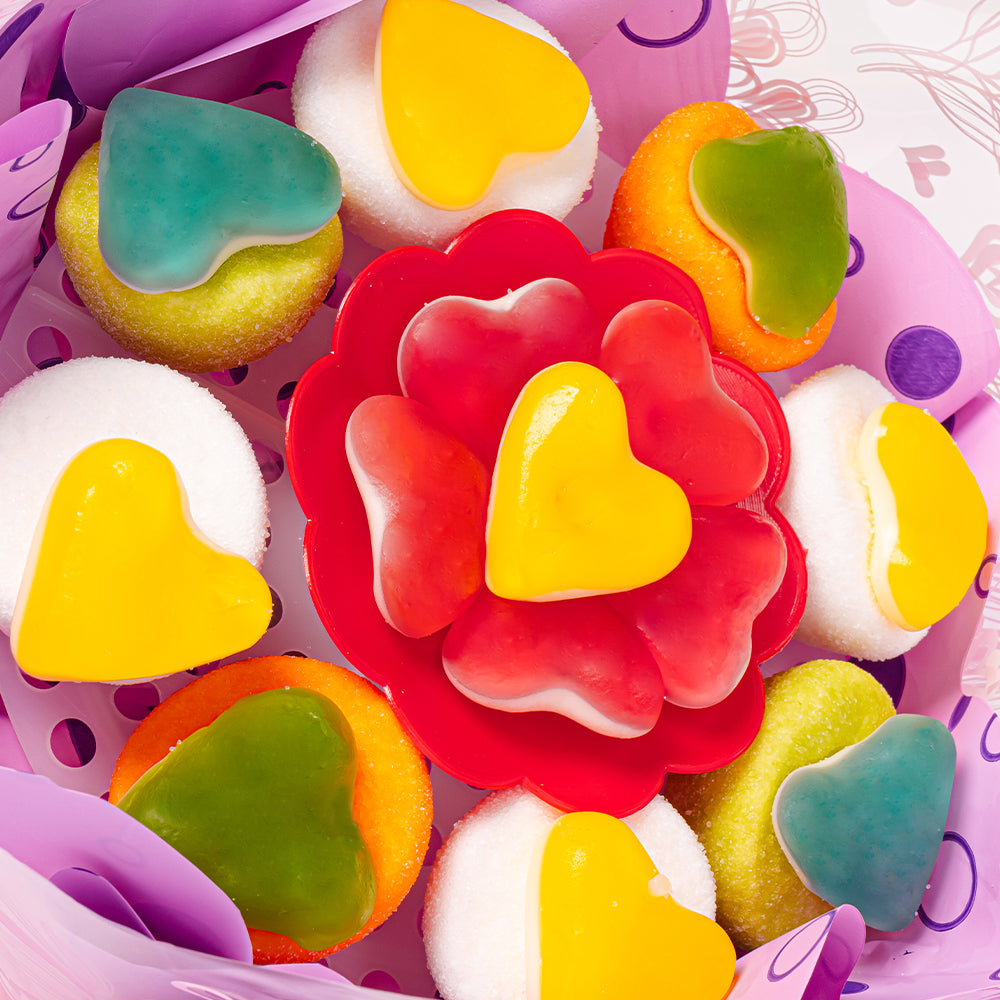Wunnie Gummy Bouquet, boeket van gummy snoepjes en marshmallow gemengd 162g 