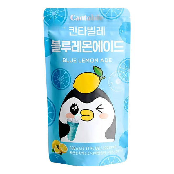 Cantabile Blue Lemon Ade, blauwe limonade van 230 ml 