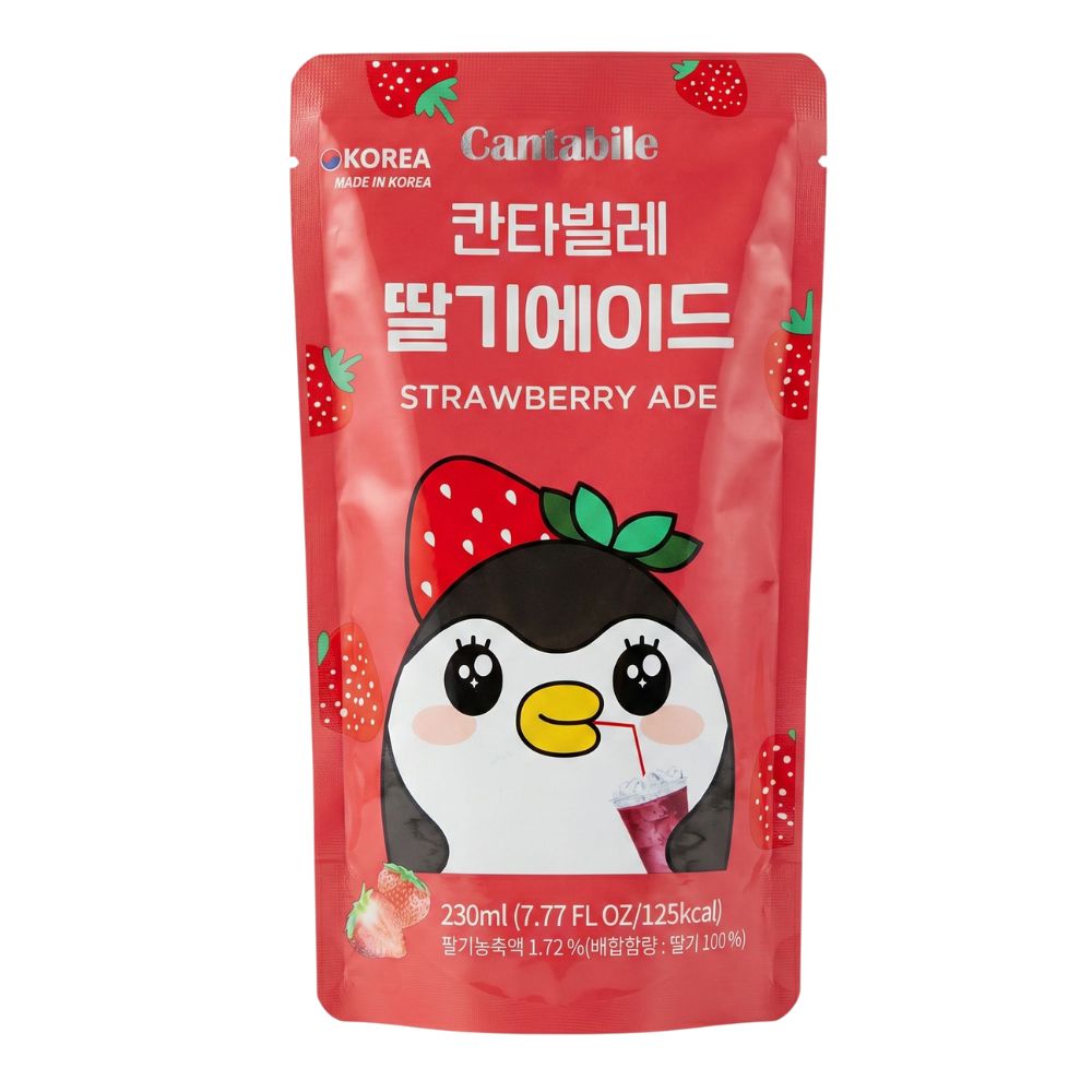 Cantabile Strawberry Ade, drankje met aardbeiensmaak van 230 ml 