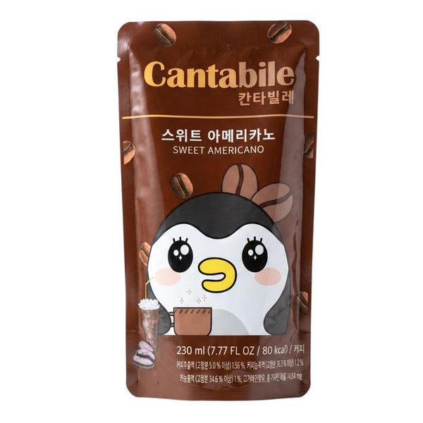 Cantabile Sweet Americano, drank met de smaak van zoete zwarte koffie van 230 ml 