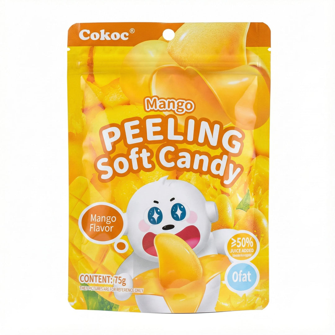 Caramelle sbucciabili al gusto di mango da 75g Cokoc Peeling 
