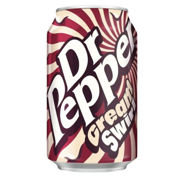 Dr Pepper Cream Swirl, bruisdrank met room- en fruitsmaak van 330 ml 
