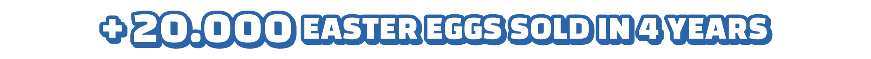 +20000 easter eggs sold in 4 years