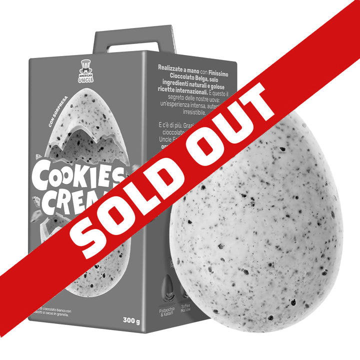 AU Cookies & Cream Paasei, witte chocolade paasei met cacao koekjeskruimels van 300 g 
