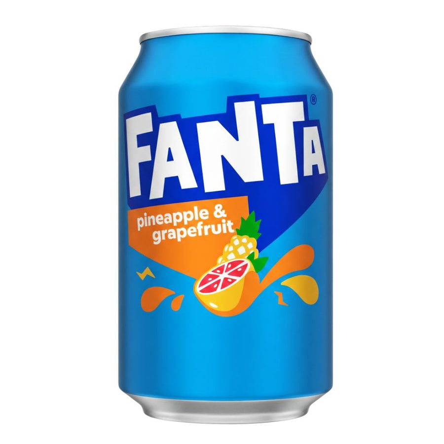 Confezione da 330ml di bevanda all'ananas e pompelmo Fanta.