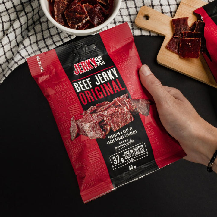 Jerky and Go Beef Jerky Original, 45g gedroogd rundvlees 