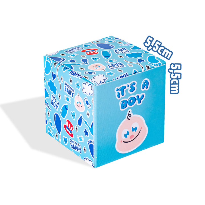 Candy Cube Kit “It’s a boy”, 50g doosjes met gummy snoepjes ideaal voor de babyshower of geboorte (25, 50 of 75 stuks) 
