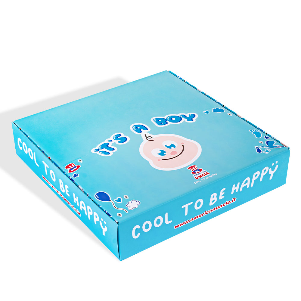 Candy Cube Kit “It’s a boy”, 50g doosjes met gummy snoepjes ideaal voor de babyshower of geboorte (25, 50 of 75 stuks) 