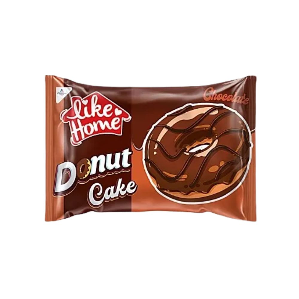 Like Home Donut Cake Chocolate, ciambella ricoperta di galssa al gusto di cioccolato da 40g