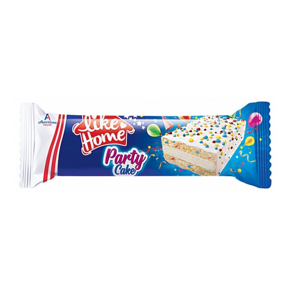 Like Home Party Cake, een snack bedekt met melkcrème en gekleurde korrels van 50g 