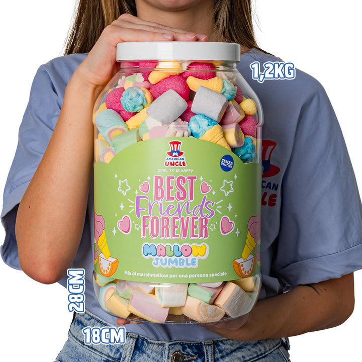 Mallow Jumble "Beste Vrienden Voor Altijd", pot marshmallows om samen te stellen met je favoriete smaken 