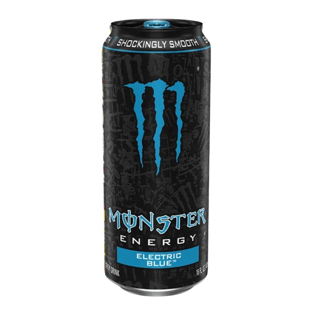 Monster Energy Electric Blue, energiedrank met blauwe frambozensmaak van 473 ml 