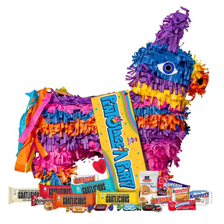 Pentolaccia Party, pignatta + mix van 500 g aan snacks en verrassingssnoepjes 