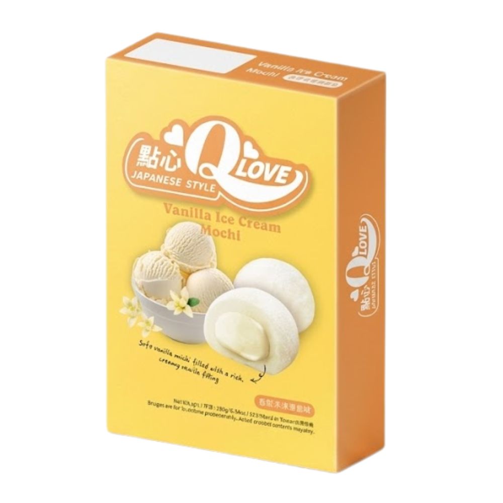 QLove Vanilla Ice Cream Mochi, mochi met vanillesmaak van 180 g 