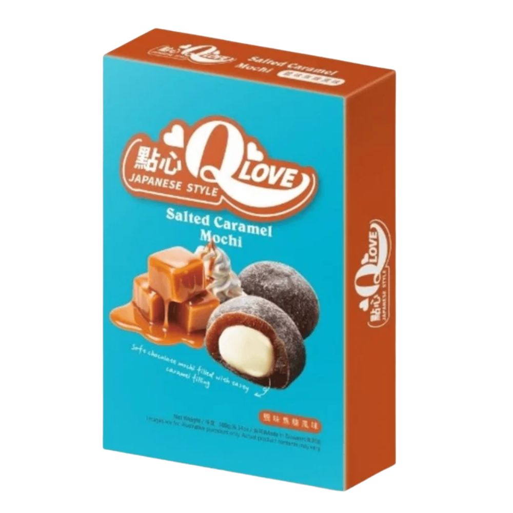 QLove Salted Caramel Mochi, mochi met gezouten karamelsmaak van 180g 