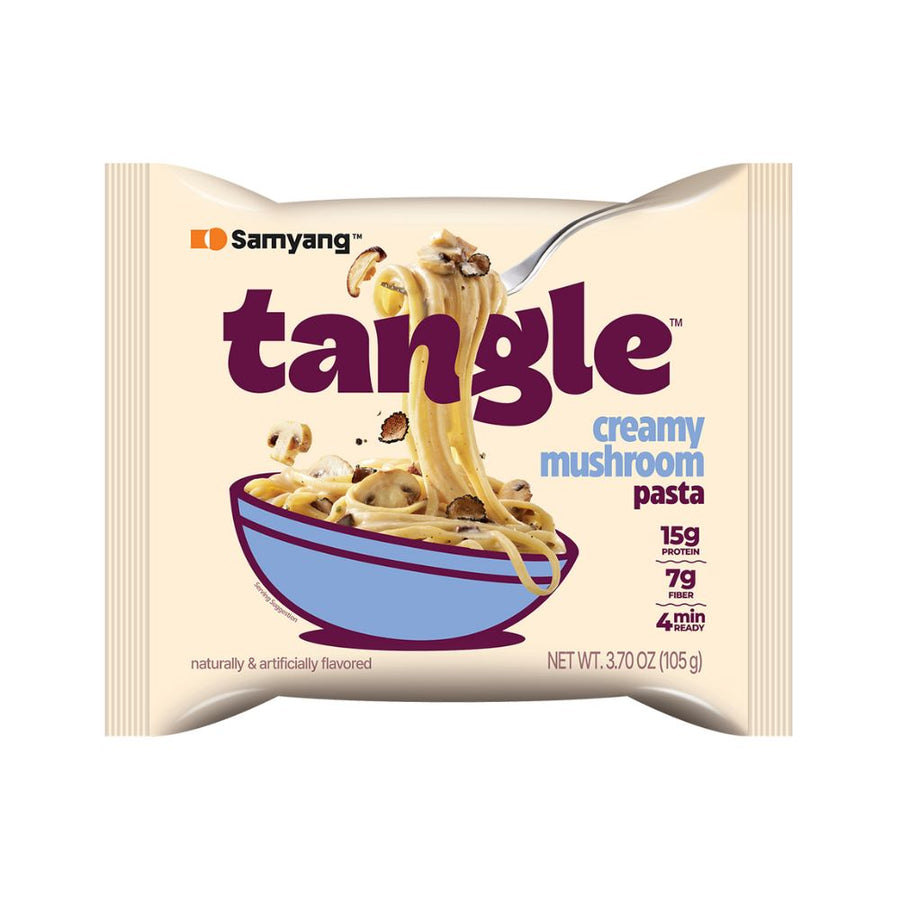 Samyang Tangle Creamy Mushroom, noodles al gusto di funghi da 105g.
