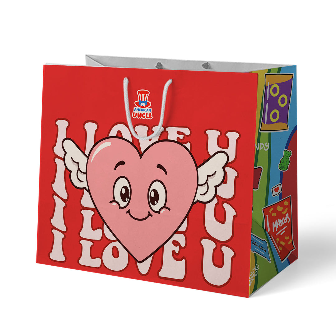 Lege geschenkzak Love, ideaal voor het bevatten van 40 producten 