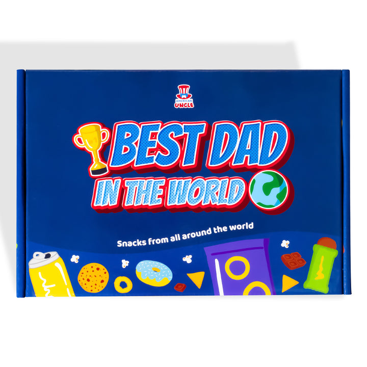 Snack Box "Beste Papa", verrassingsdoos met 20 snack zoete, zoute snacks en drankjes voor papa 