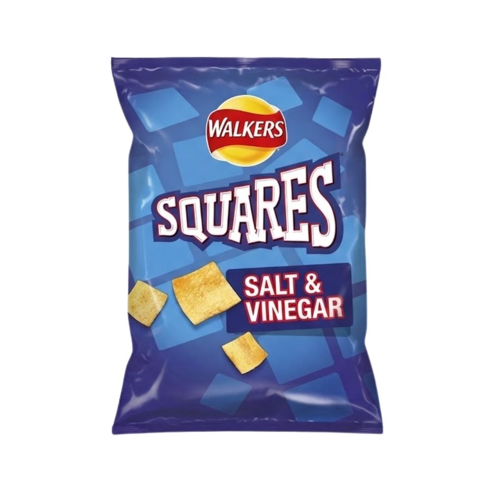 Squares Salt & Vinegar, snack met zout en azijn van 27,5g 