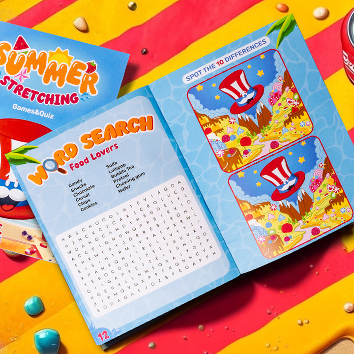 American Uncle Back to School Stretching, zomertijdschrift met puzzelspellen 